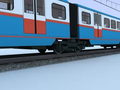 SUBURBAN TRAIN 3D model