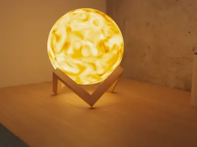 Sunlamp moon table lamp Free 3D model