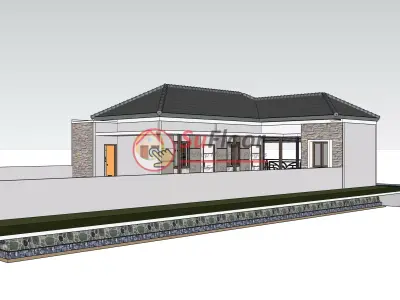 House 11x27m code 618 - Sketchup 3D model 3D model 3D model