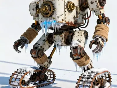 Arctic Industrial Mech 3D Model Low-poly 3D model