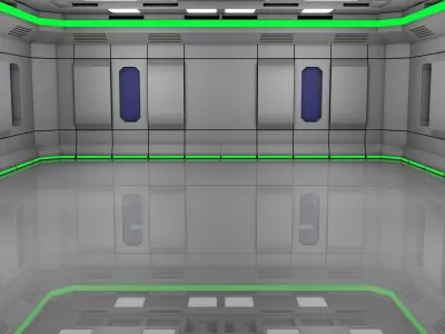 Sci Fi Room 3D model 34