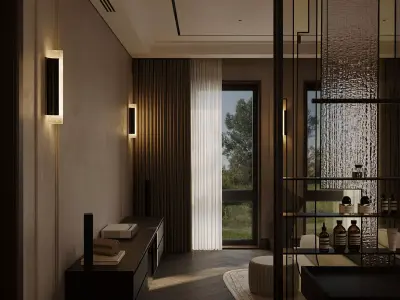 Bedroom interior designed room 3D model