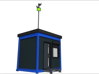 container guard booth 250cm x 250 cm  many formats 3D model