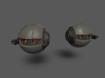 SciFi Drones Low-poly 3D model
