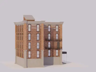 Modular Building Free low-poly 3D model