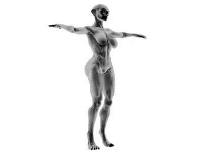 Female Alien Creature 3D model