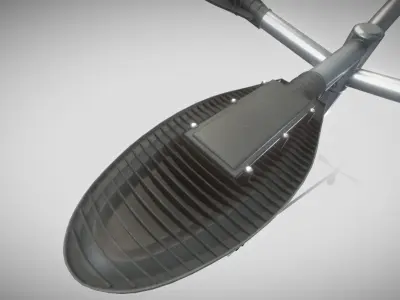 Sci-Fi Street Light 14 version 9 5m with pole 2 Low-poly 3D model