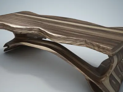 Tree trunk Coffe table HD 3D model