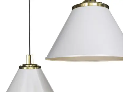 BUTTE 18 CONE AGED BRASS PENDANT Low-poly 3D model