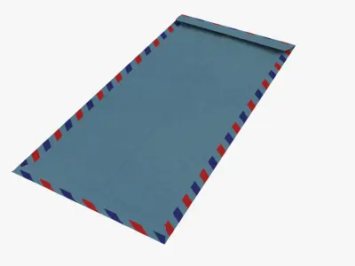Air Mail Window Envelope Size DL Style POCKET 3D model