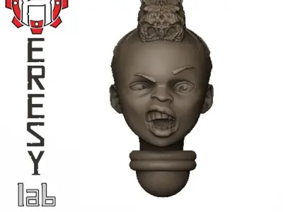 Heresylab - Female Sci-Fi heads for conversions SET 7 of 21 3D print model