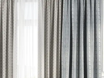 Curtain Set 122 3D model