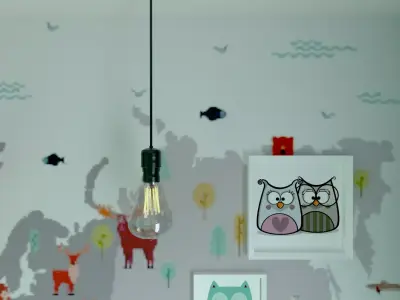 Edison Bulb Pentant Light 3D print model