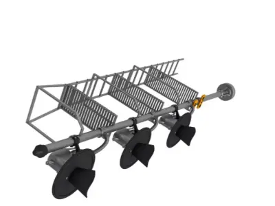 Railroad Searchlight Signal Triple 3D model