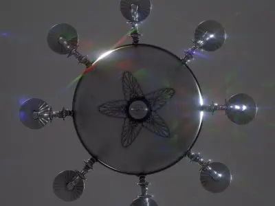 Crystal Chandelier Low-poly 3D model