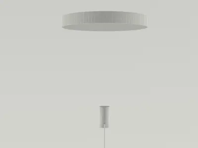 Chandelier pendant light with circular shape hanging from cei... 3D model