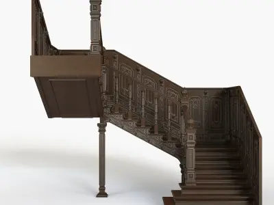 Stairs cnc kitbash 3D model