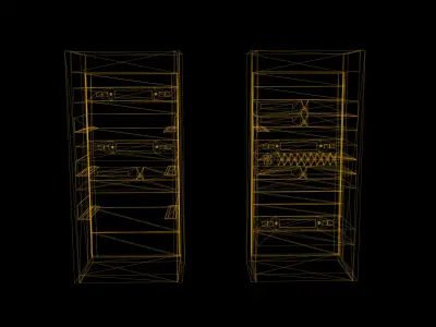 Cyberpunk Server Low Poly  Game Ready Low-poly 3D model