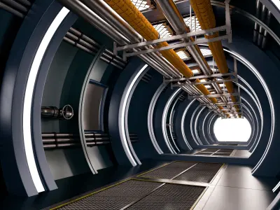 Sci Fi Corridor V2 3D model