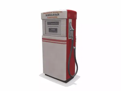 Old Retro Vintage Gas Pump Low-poly PBR Low-poly 3D model