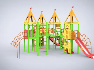 Playground for kids 3D model 18