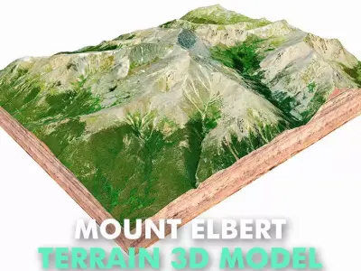 Mount Elbert Mountain Colorado USA 3D model