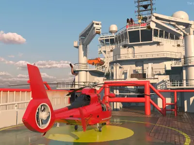  Bylgia Anchor Handling Tug with Helicopter 