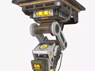 Sci Fi Control Monitor Low-poly 3D model