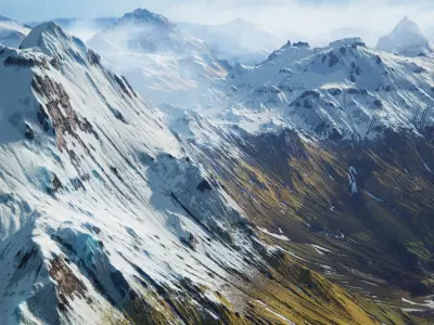 Mountain River Valley Environment - Unity 2017 Project Low-poly 3D model