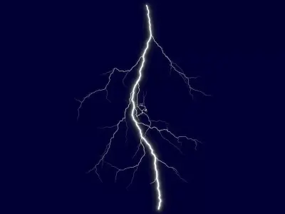Realistic 3D Lightning CG-08 Low-poly 3D model