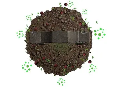 PBR Green Stone Low-poly 3D model