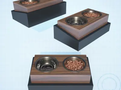 Pet bowl wet food water - Max 3D model