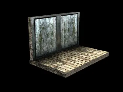 Modular Wall Section 002 Free low-poly 3D model