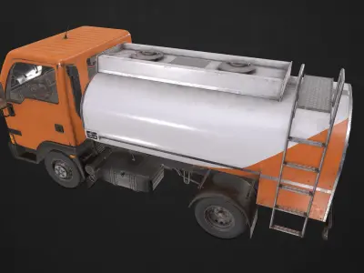 Light Truck Cistern Low-poly 3D model