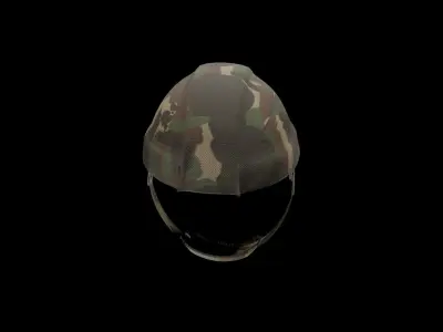 HELMET Low-poly 3D model 8