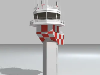 Airport control tower2 3D model