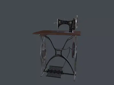 Stylish Chinese knitting machine Low-poly 3D model