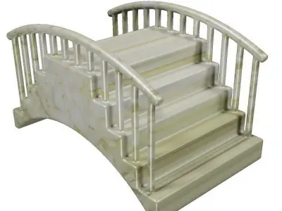 Marble Bridge Low-poly 3D model