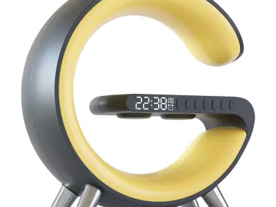 Led table lamp with wireless charging 3D model