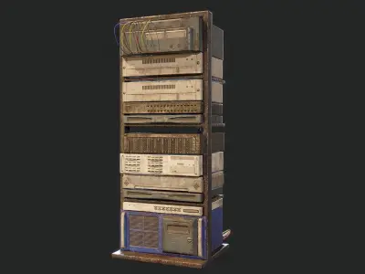 Old Server Low-poly 3D model