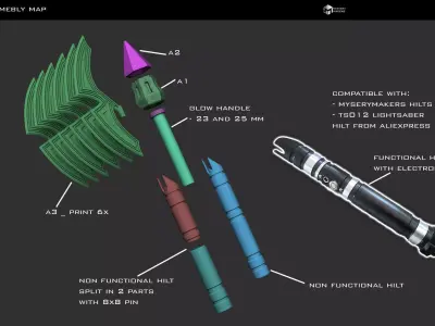 Spider Light Mace 3D print model