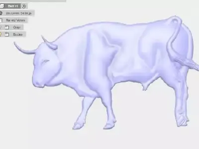 Bull STL 3D print model