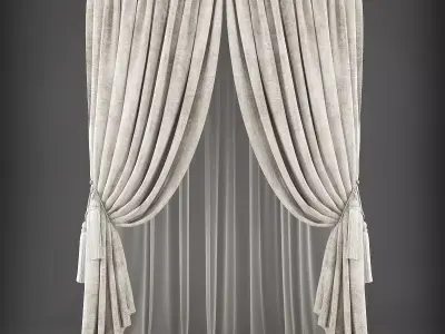 Curtain Low-poly 3D model 139