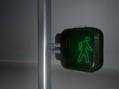 A collection of Traffic Lights - Set I Low-poly 3D model