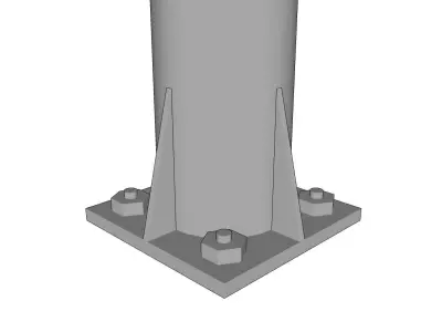 Lamp Post - Light Pole - Light Post - Street Light - Group 11 3D model