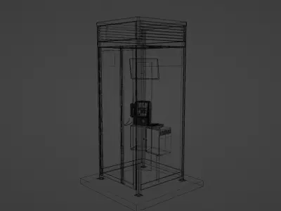 Payphone Booth 3D model