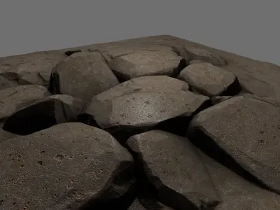floor rock 6 Low-poly 3D model