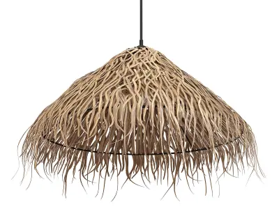 BRAIDED SEA GRASS HANGSTRAW  chandelier natural 3D model