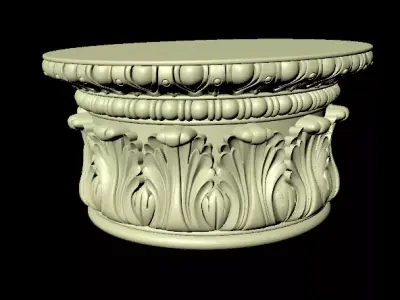 carved pilaster 3D model 10