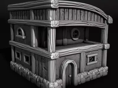 medieval house 3D print model